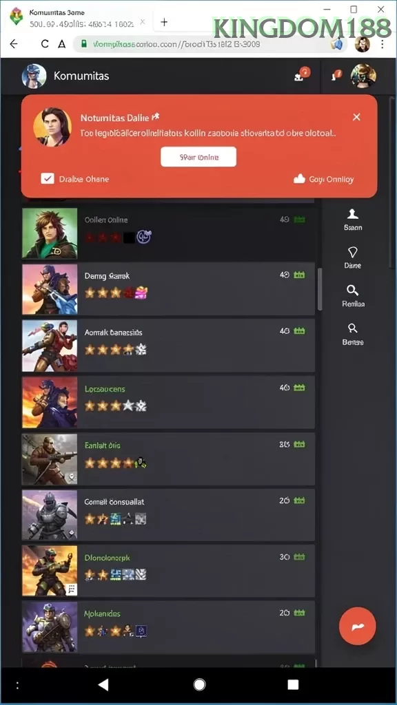 Cuplikan layar VEGAS969 — aktivitas